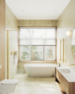 Душевая перегородка MaybahGlass MGD-700-3ш 79см золото